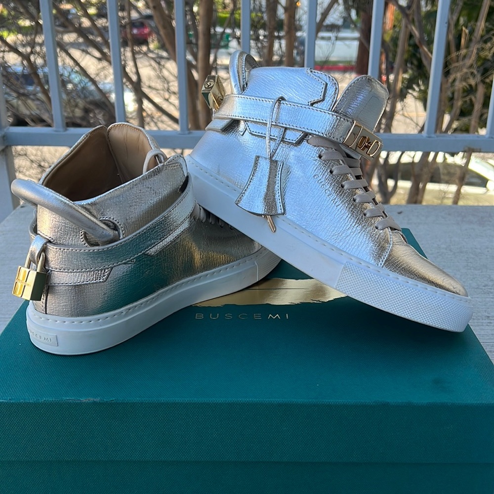 Buscemi light gold Chester foil sneakers
